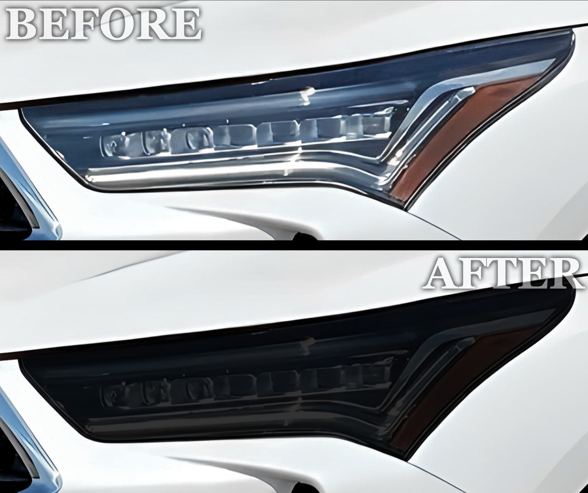 Full Headlight Taillight Precut Smoked PPF Tint Kit Film Overlay Fits Acura RDX 2019 - 2025 - Bogar Tech Designs