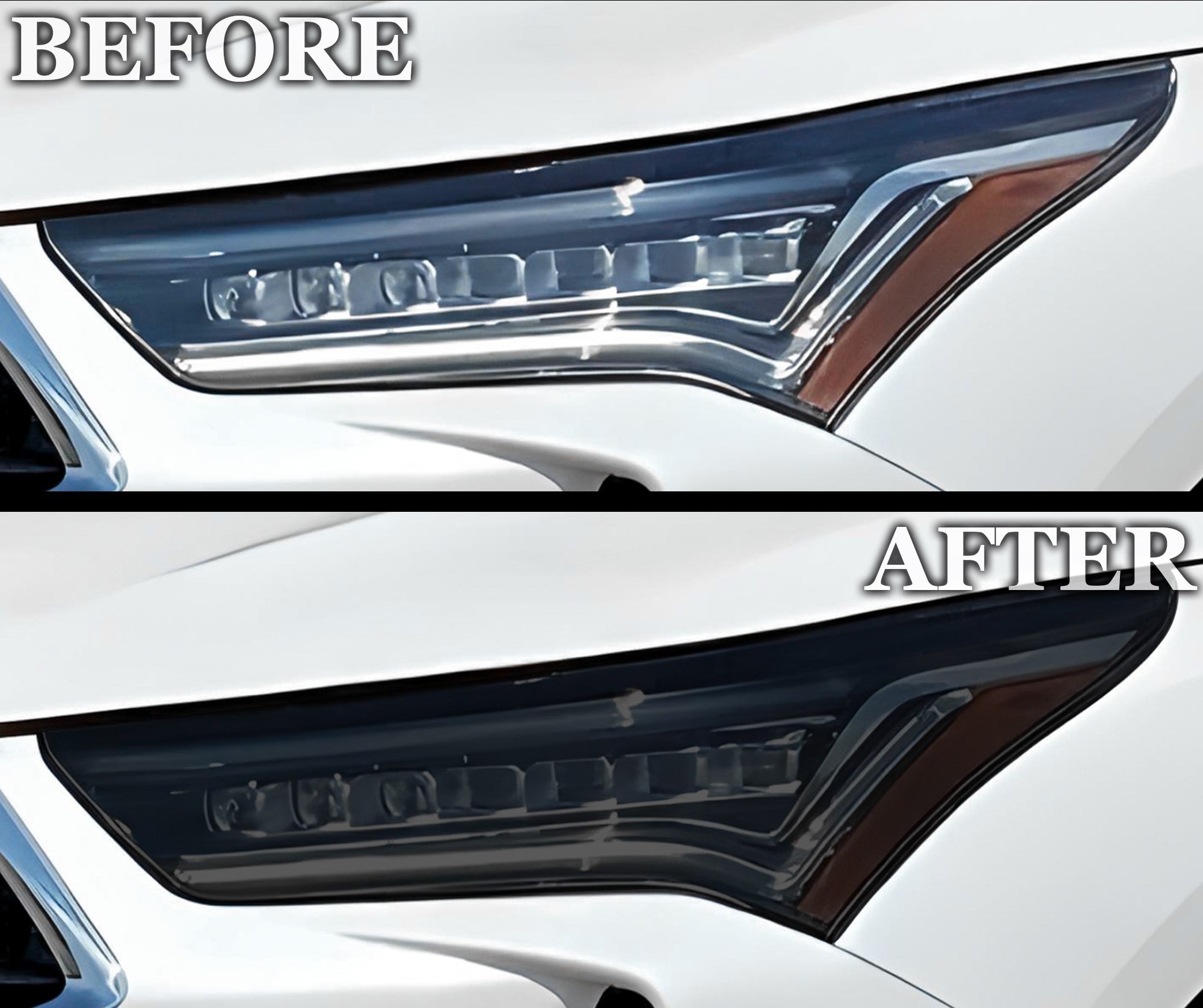 Full Headlight Taillight Precut Smoked PPF Tint Kit Film Overlay Fits Acura RDX 2019 - 2025 - Bogar Tech Designs
