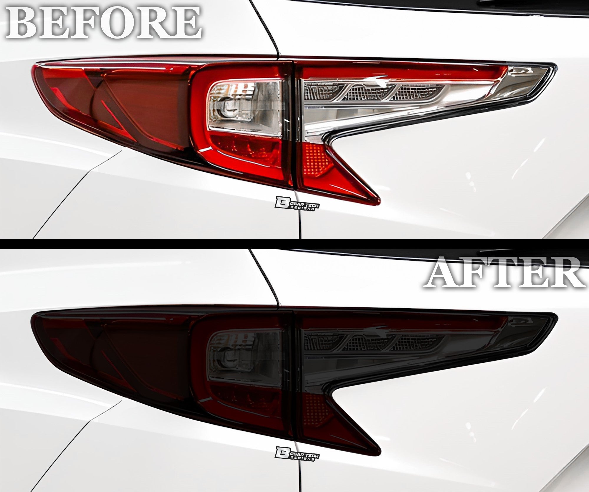 Full Headlight Taillight Precut Smoked PPF Tint Kit Film Overlay Fits Acura RDX 2019 - 2025 - Bogar Tech Designs