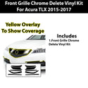 Vinyl Chrome Delete Side Window Front Bumper Rear Wheel Rim Trim Blackout Decal Stickers Overlay Film Fits Acura TLX 2015-2020