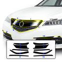 Vinyl Chrome Delete Side Window Front Bumper Rear Wheel Rim Trim Blackout Decal Stickers Overlay Film Fits Acura TLX 2015-2020
