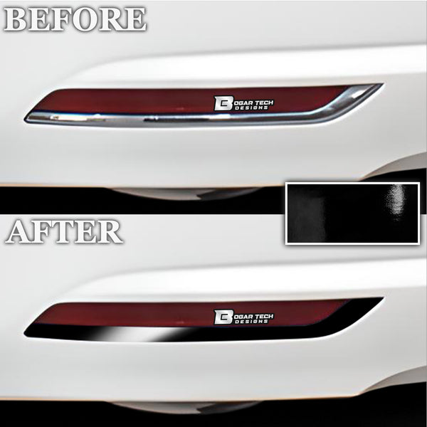 Vinyl Chrome Delete Side Window Front Bumper Rear Wheel Rim Trim Blackout Decal Stickers Overlay Film Fits Acura TLX 2015-2020