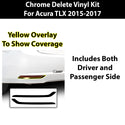 Vinyl Chrome Delete Side Window Front Bumper Rear Wheel Rim Trim Blackout Decal Stickers Overlay Film Fits Acura TLX 2015-2020