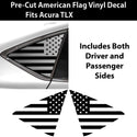 Quarter Window American Flag Vinyl Decal Stickers Fits Acura TLX 2021-2025