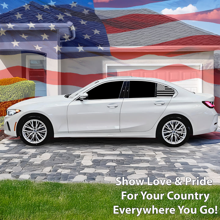 Quarter Window American Flag Vinyl Decal Stickers Fits BMW 3 Series 2019 - 2025 - Bogar Tech Designs