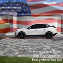American Flag Quarter Window Decal for BMW iX 2022-2026 – Precut Matte Black Vinyl