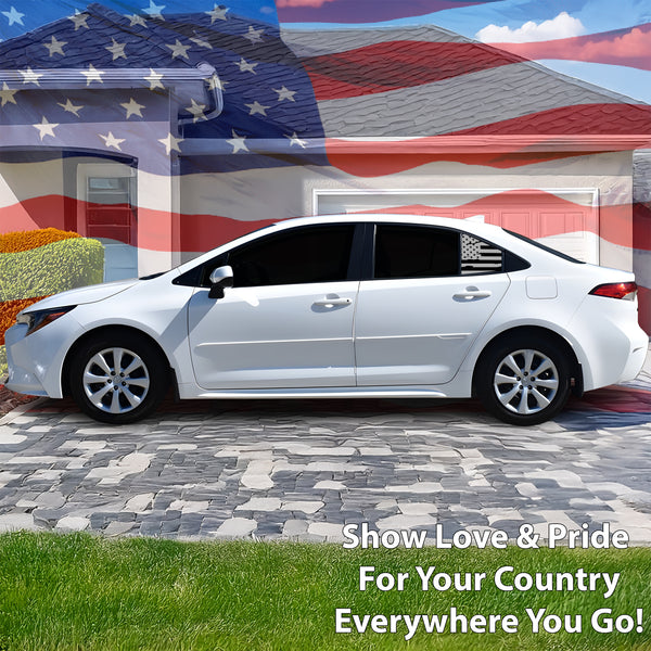 Quarter Window American Flag Vinyl Decal Stickers Fits Toyota Corolla 2020 - 2025 - Bogar Tech Designs