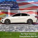 Quarter Window American Flag Vinyl Decal Stickers Fits Kia Forte 2019 - 2024 - Bogar Tech Designs