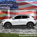 American Flag Quarter Window Decal for Buick Encore GX 2020-2026 – Precut Matte Black Vinyl