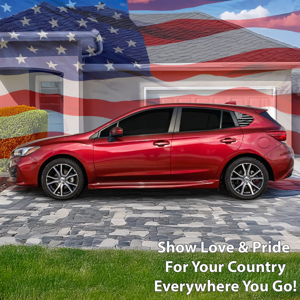 Quarter Window American Flag Vinyl Decal Stickers Fits Subaru Impreza Hatchback 2017 - 2023 - Bogar Tech Designs