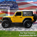 American Flag Window Vinyl Decal Stickers Fits Jeep Wrangler JL 2 Door 2018 - 2025Blue Red Pink Green Line - Bogar Tech Designs