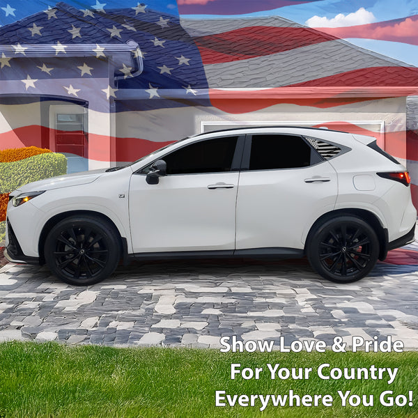 Quarter Window American Flag Vinyl Decal Stickers Fits Lexus NX 2022 - 2025 - Bogar Tech Designs