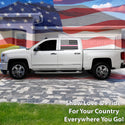 American Flag Side Window Vinyl Decal Stickers Fits Chevy Silverado GMC Sierra 2019 - 2025 - Bogar Tech Designs