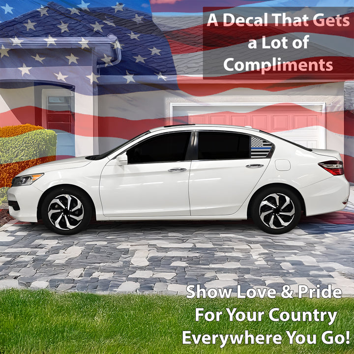Quarter Window American Flag Vinyl Decal Stickers Fits Honda Accord 2013 - 2017 - Bogar Tech Designs