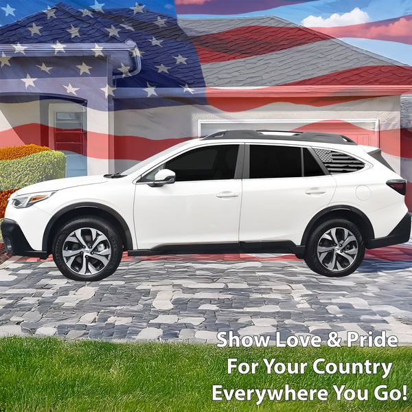 Quarter Window American Flag Vinyl Decal Stickers Fits Subaru Outback 2020-2025