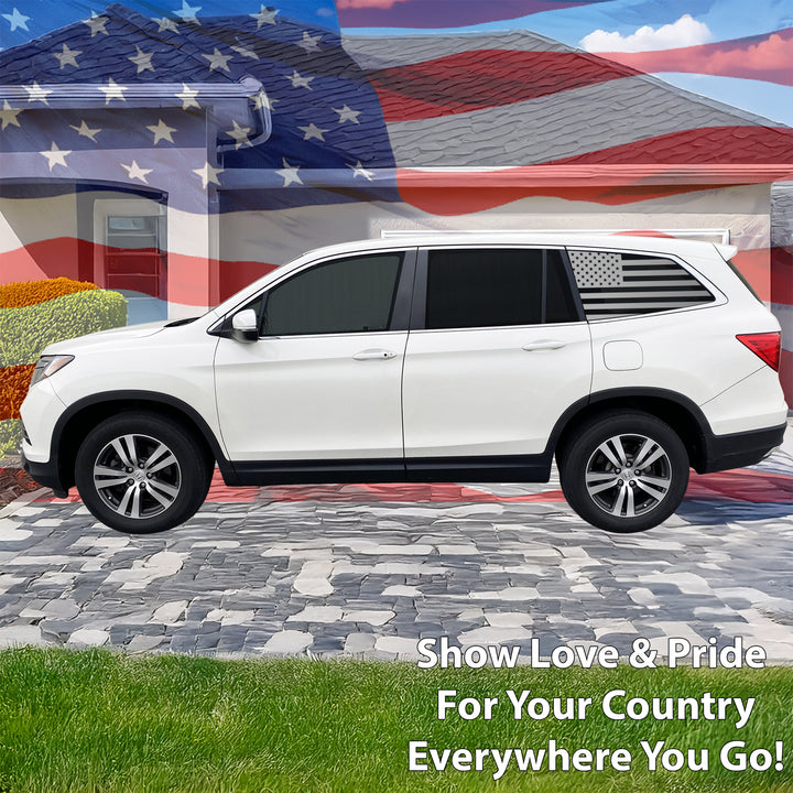 American Flag Window Vinyl Decal Stickers Fits Honda Pilot 2016 - 2022 - Bogar Tech Designs