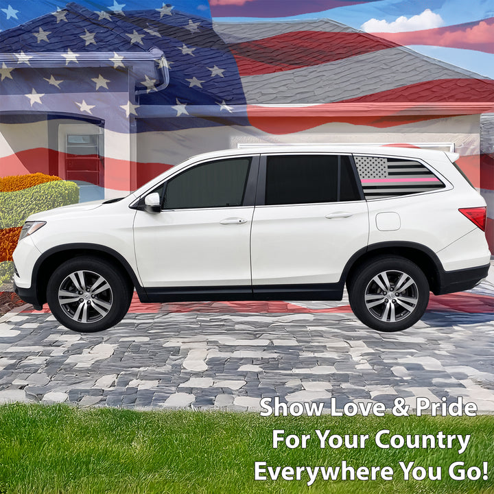 American Flag Window Vinyl Decal Stickers Fits Honda Pilot 2016 - 2022 - Bogar Tech Designs