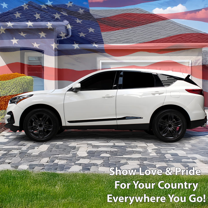 Quarter Window American Flag Vinyl Decal Stickers Fits Acura RDX 2019 - 2025 - Bogar Tech Designs