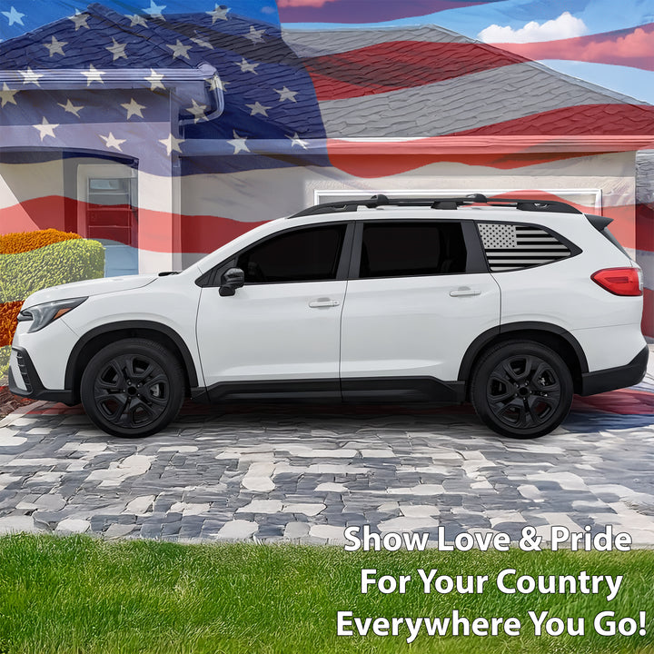 Quarter Window American Flag Vinyl Decal Stickers Fits Subaru Ascent 2023 - 2025 - Bogar Tech Designs