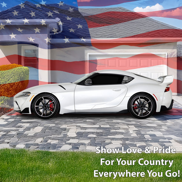Quarter Window American Flag Vinyl Decal Stickers Fits Toyota Supra 2020 - 2025 - Bogar Tech Designs