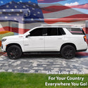 American Flag Window Vinyl Decal Stickers Fits Chevy Tahoe GMC Yukon 2021 - 2025 - Bogar Tech Designs