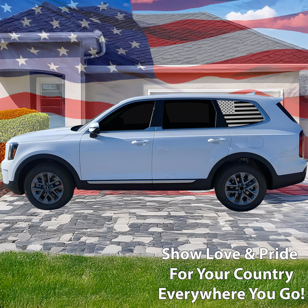 American Flag Window Vinyl Decal Stickers Fits Kia Telluride 2020 2021 2022 2023 2024 2025
