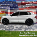 Quarter Window American Flag Vinyl Decal Stickers Fits Volkswagen Tiguan 2018-2024