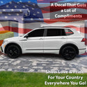 Quarter Window American Flag Vinyl Decal Stickers Fits Volkswagen Tiguan 2018-2024