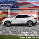 American Flag Quarter Window Decal for BMW X4 2019-2026 – Precut Matte Black Vinyl
