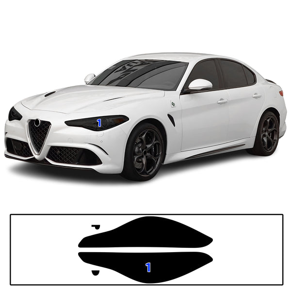 Full Headlight Taillight Precut Smoked PPF Tint Kit Film Overlay Fits Alfa Rome Giulia 2016-2025