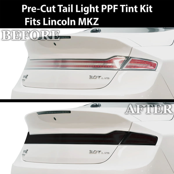 Full Headlight Taillight Precut Smoked PPF Tint Kit Film Overlay Fits Lincoln MKZ 2013 - 2020 - Bogar Tech Designs