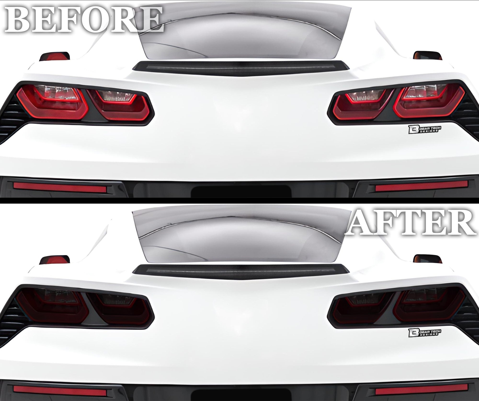 Full Headlight Taillight Precut Smoked PPF Tint Kit Film Overlay Fits Chevy Corvette C7 2014 - 2019 - Bogar Tech Designs