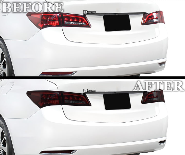 Full Headlight Taillight Precut Smoked PPF Tint Kit Film Overlay Fits Acura TLX 2015 - 2020 - Bogar Tech Designs