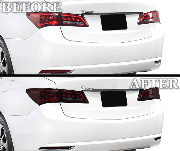 Full Headlight Taillight Precut Smoked PPF Tint Kit Film Overlay Fits Acura TLX 2015 - 2020 - Bogar Tech Designs
