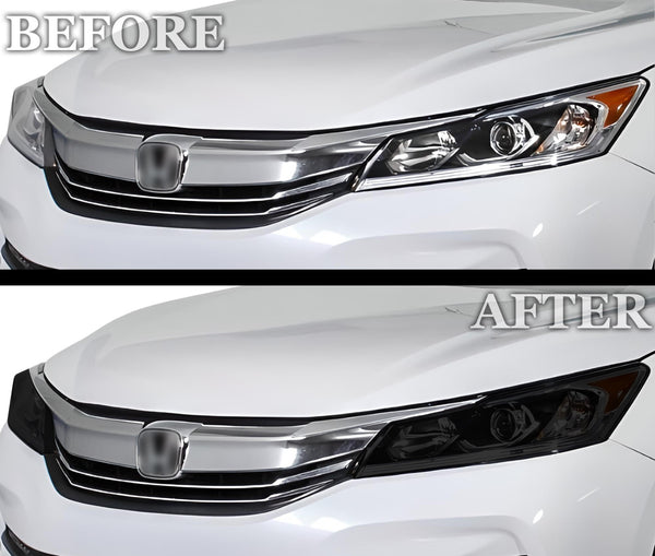 Full Headlight Taillight Precut Smoked PPF Tint Kit Film Overlay Fits Honda Accord 2016 - 2017 - Bogar Tech Designs