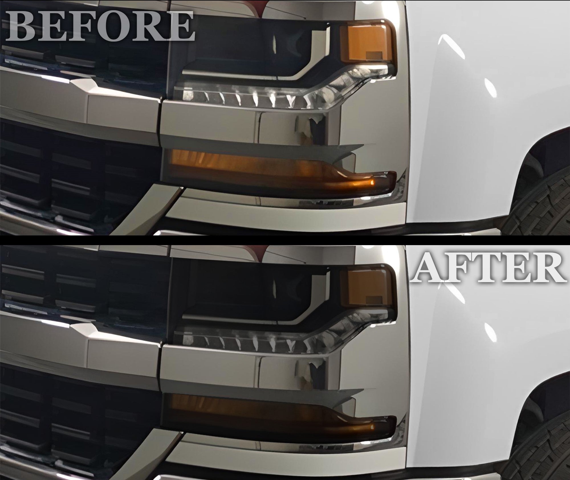 Full Headlight Taillight Precut Smoked PPF Tint Kit Film Overlay Fits Chevy Silverado 2014 - 2018 - Bogar Tech Designs