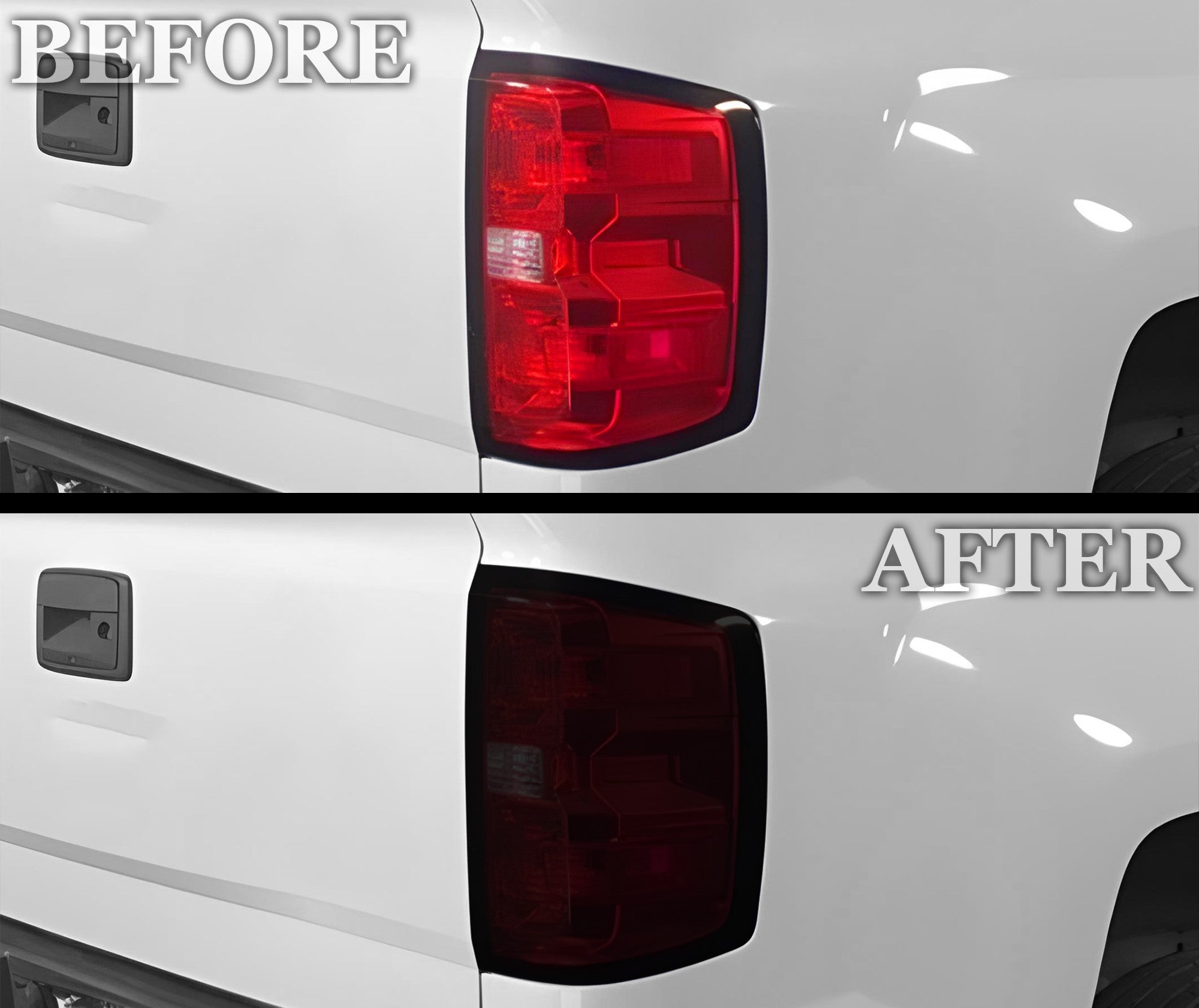 Full Headlight Taillight Precut Smoked PPF Tint Kit Film Overlay Fits Chevy Silverado 2014 - 2018 - Bogar Tech Designs