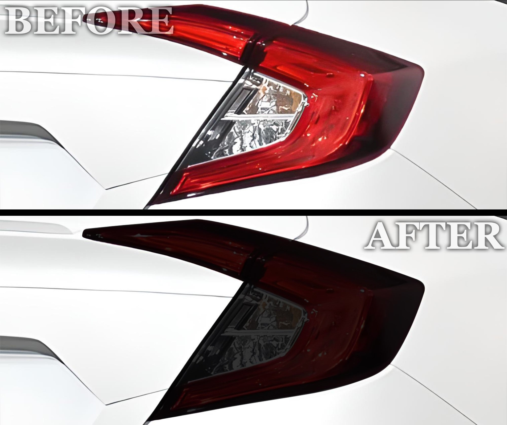 Full Headlight Taillight Precut Smoked PPF Tint Kit Film Overlay Fits Honda Civic 2016 - 2021 - Bogar Tech Designs
