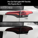 Full Headlight Taillight Precut Smoked PPF Tint Kit Film Overlay Fits Toyota Rav4 2016 - 2018 - Bogar Tech Designs