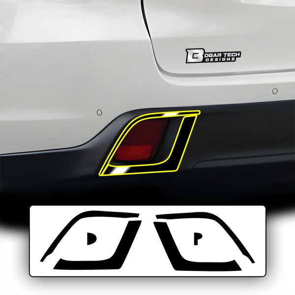 Vinyl Chrome Delete Sides Front Rear Bumper Trim Blackout Decal Stickers Overlay Film Fits Toyota Highlander 2016 - 2019 - Bogar Tech Designs
