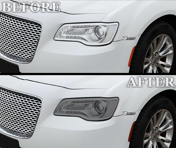 Head Light Head Light Overlay Tint Film Sticker Fits Chrysler 300 C 2015 - 2023 - Bogar Tech Designs