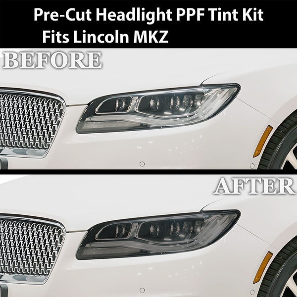 Full Headlight Taillight Precut Smoked PPF Tint Kit Film Overlay Fits Lincoln MKZ 2013 - 2020 - Bogar Tech Designs