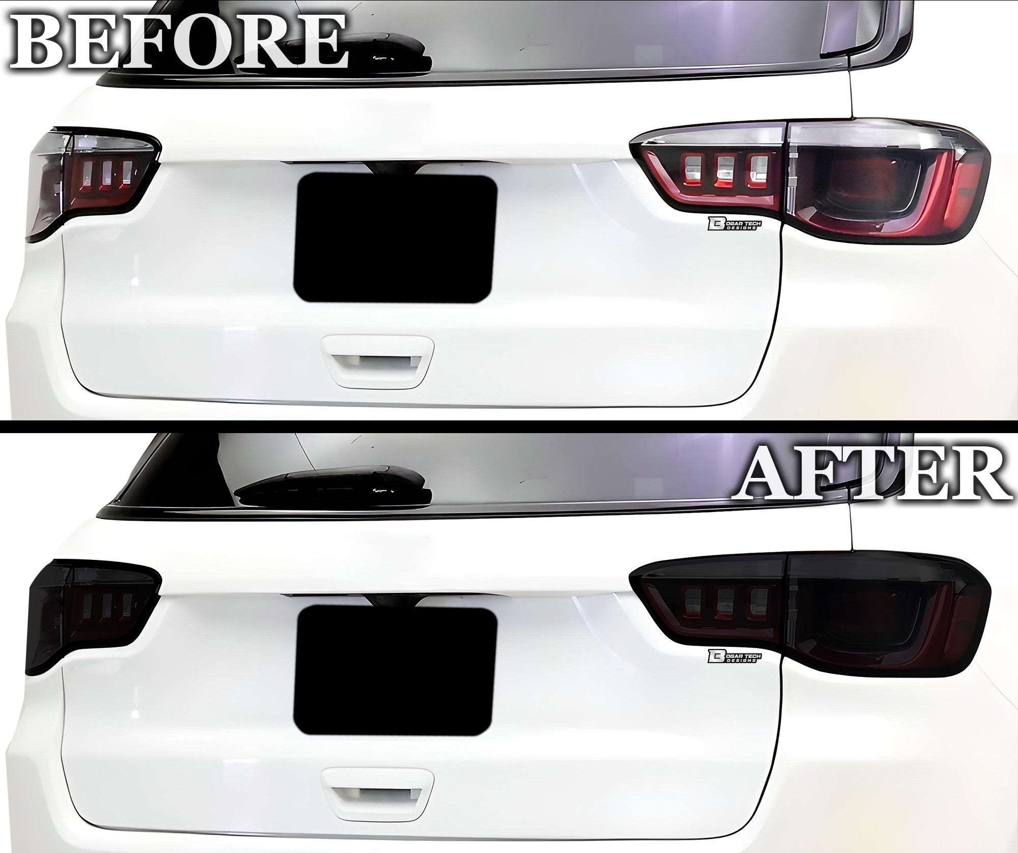 Full Headlight Taillight Precut Smoked PPF Tint Kit Film Overlay Fits Jeep Compass 2018 - 2025 - Bogar Tech Designs