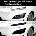 Full Headlight Taillight Precut Smoked PPF Tint Kit Film Overlay Fits Hyundai Kona Electric 2022-2023