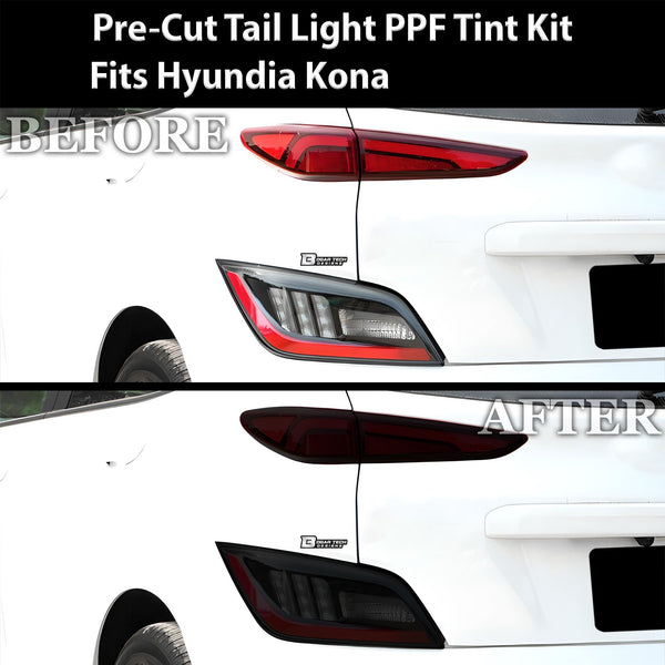 Full Headlight Taillight Precut Smoked PPF Tint Kit Film Overlay Fits Hyundai Kona Electric 2022-2023