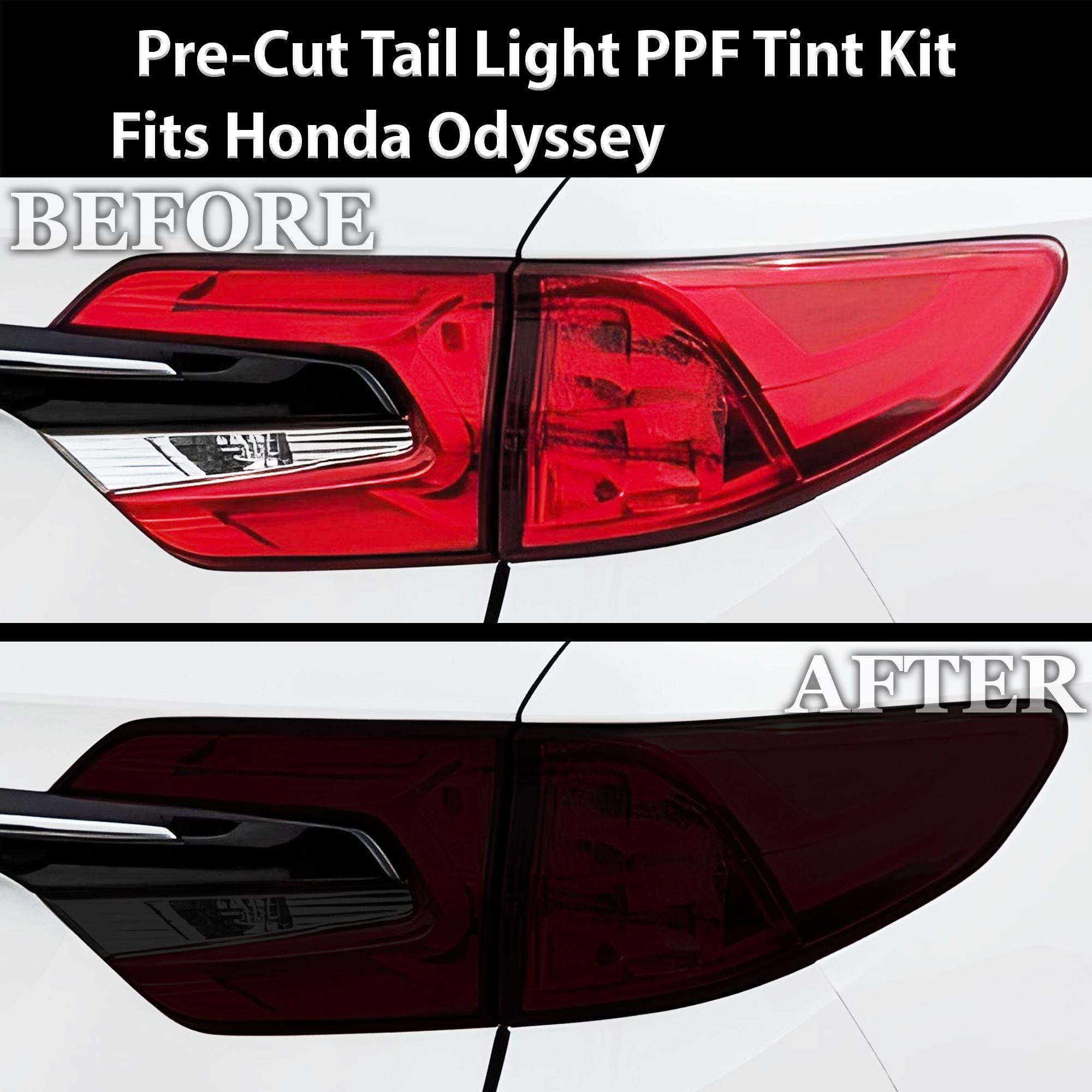 Full Headlight Taillight Precut Smoked PPF Tint Kit Film Overlay Fits Honda Odyssey 2021 - 2025 - Bogar Tech Designs