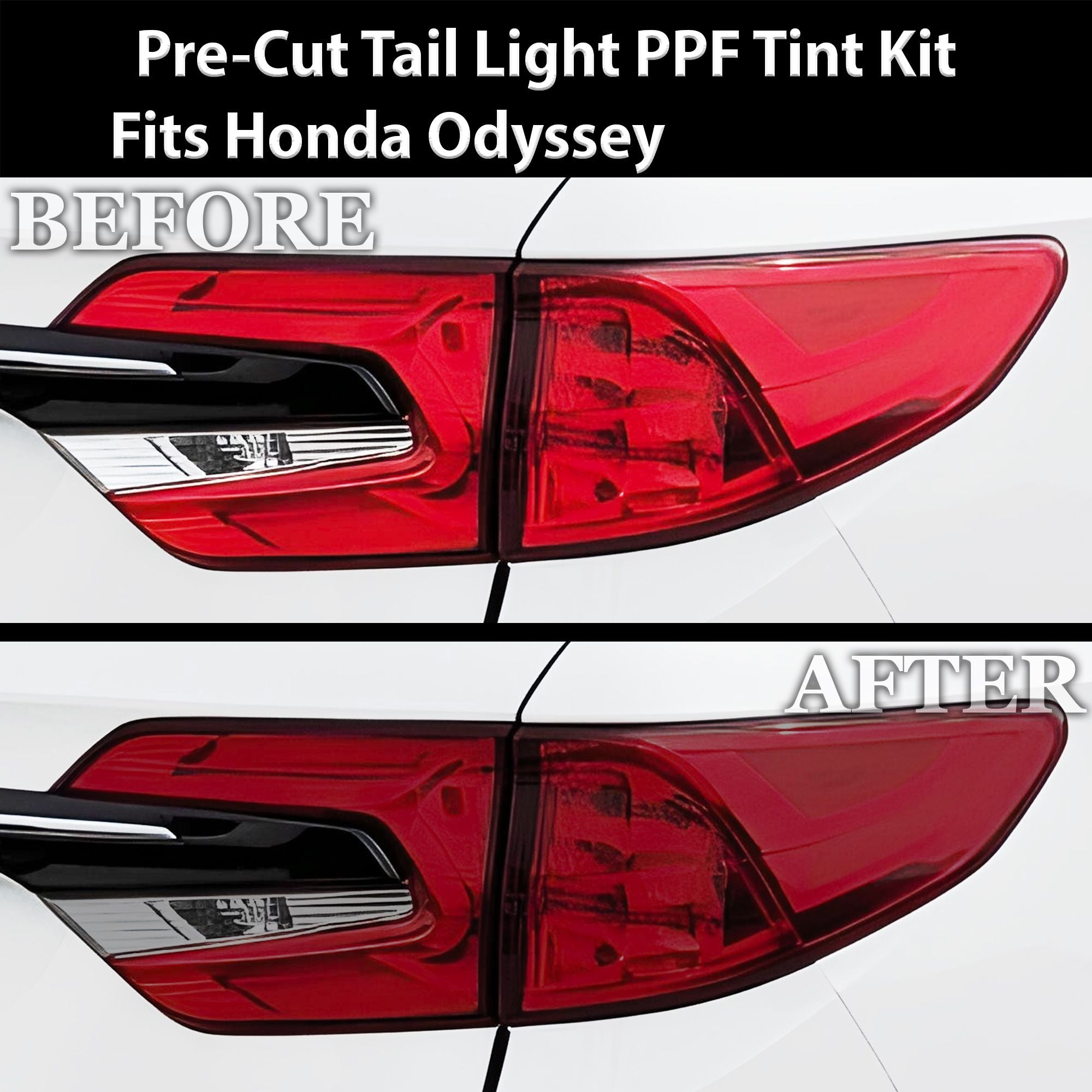 Full Headlight Taillight Precut Smoked PPF Tint Kit Film Overlay Fits Honda Odyssey 2021 - 2025 - Bogar Tech Designs