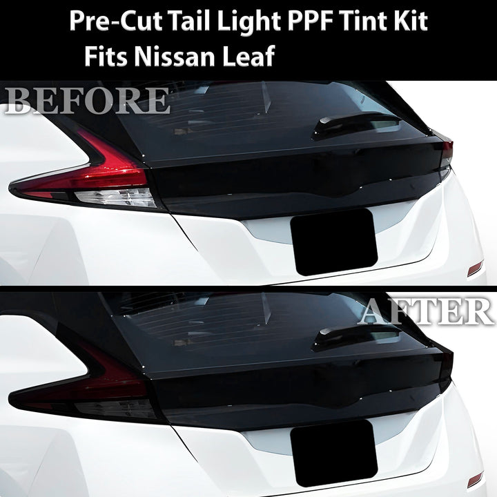 Full Headlight Taillight Precut Smoked PPF Tint Kit Film Overlay Film Fits Nissan Leaf 2018 - 2024 - Bogar Tech Designs