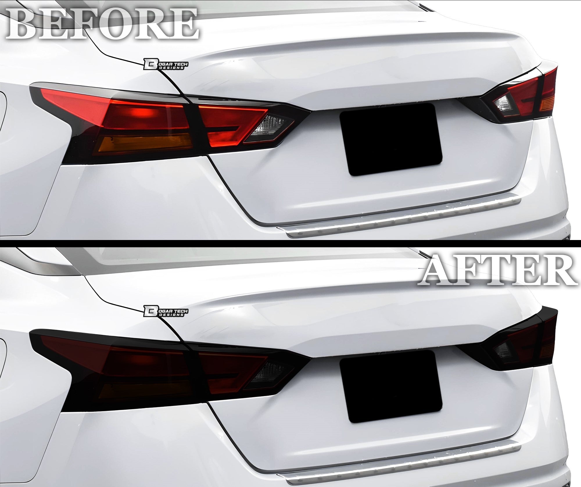 Full Headlight Taillight Precut Smoked PPF Tint Kit Film Overlay Fits Nissan Altima 2019 - 2025 - Bogar Tech Designs