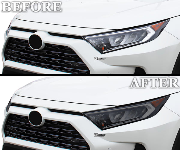Tinted Taillight Third Brake Reflector Headlight Reverse Light Overlay Tint Film Fits Toyota Rav4 2019 - 2025 - Bogar Tech Designs